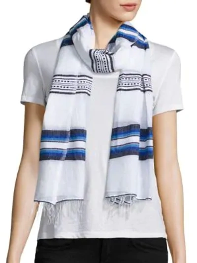 Shop Lemlem Enku Striped Scarf In Blue