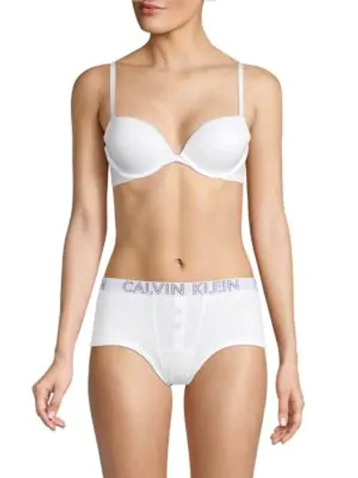 Shop Calvin Klein Constant Push-up Bra In White