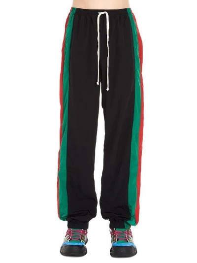 Shop Gucci Contrasting Panelled Jogging Pants In Multi