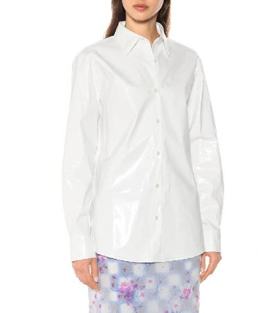 Shop Dries Van Noten Cotton-blend Shirt In White
