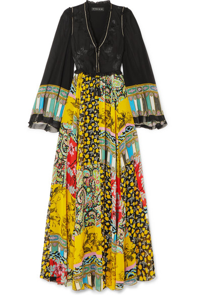 ETRO floral-jacquard dress - Yellow