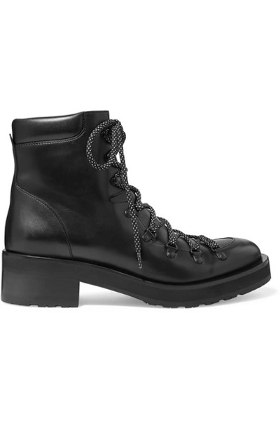 Shop Rupert Sanderson Roanoke Leather Ankle Boots In Black