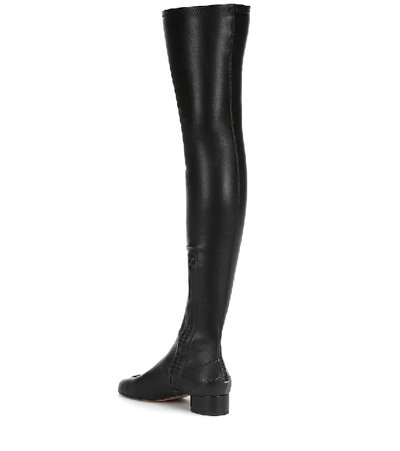 Shop Maison Margiela Tabi Over-the-knee Boots In Black