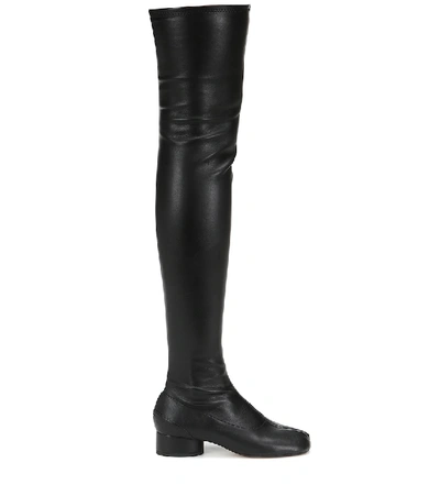 Shop Maison Margiela Tabi Over-the-knee Boots In Black