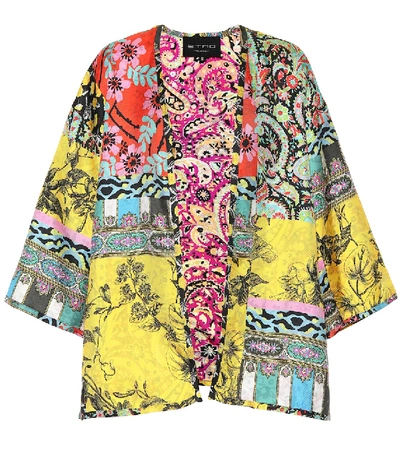 Shop Etro Printed Silk Jacket In Multicoloured