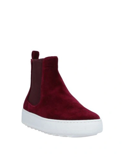 Shop Philippe Model Ankle Boots In Maroon