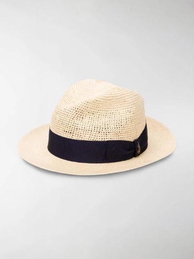 Shop Borsalino Fedora Hat In Neutrals