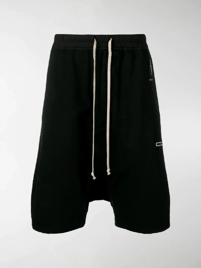 Shop Rick Owens Drkshdw Drop-crotch Drawstring Shorts In Black