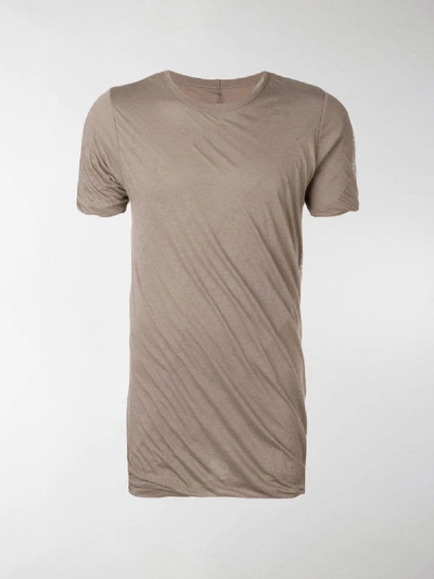 Shop Rick Owens Double Layer T-shirt In Grey