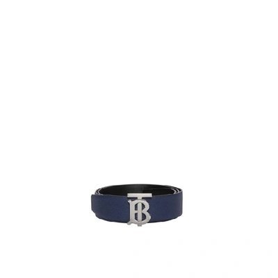 Shop Burberry Reversible Monogram Motif Leather Belt