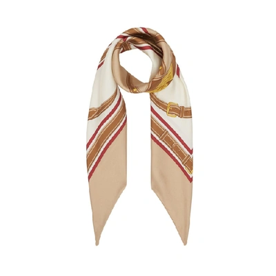 Shop Burberry Archive Scarf Print Silk Square Scarf