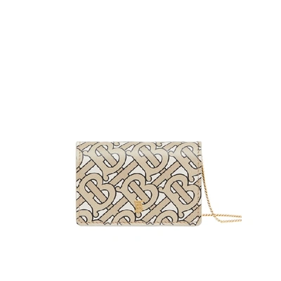 Shop Burberry Monogram Print Card Case With Detachable Strap