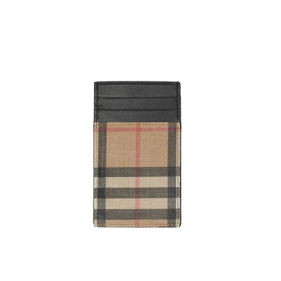 Shop Burberry Vintage Check E-canvas And Leather Card Case