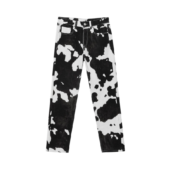burberry cow print jeans
