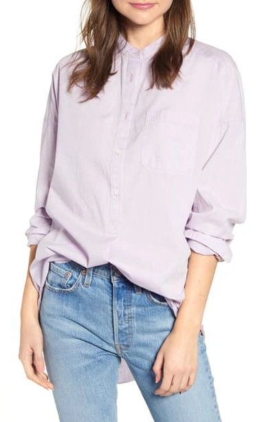 Shop Alex Mill Shore Shirttail Tunic In Lilac
