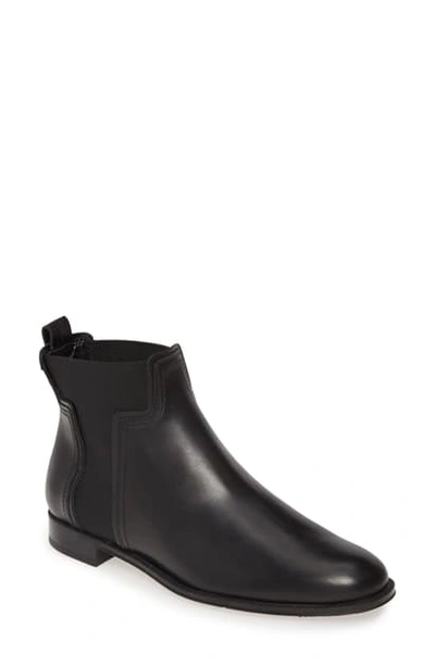 Shop Tod's T Logo Chelsea Boot In Black Leather