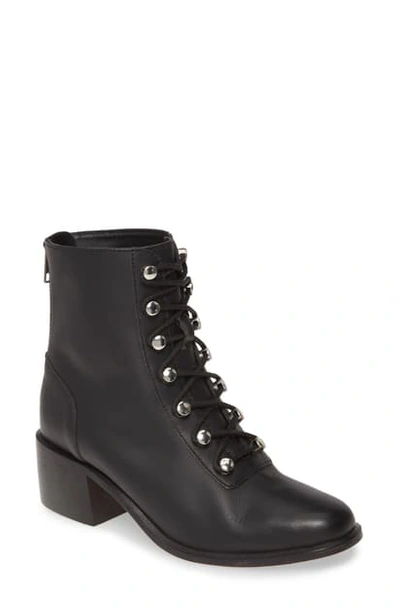 Shop Free People Eberly Lace-up Bootie In Black 0010