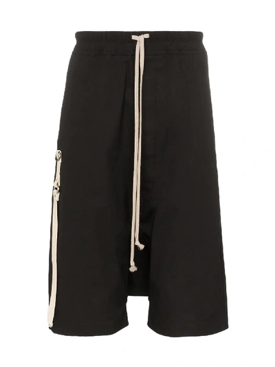 Shop Rick Owens Pod Drop-crotch Shorts In Black