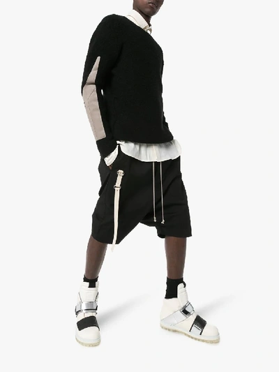 Shop Rick Owens Pod Drop-crotch Shorts In Black