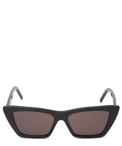 Shop Saint Laurent New Wave Mica Cat-eye Sunglasses In Black