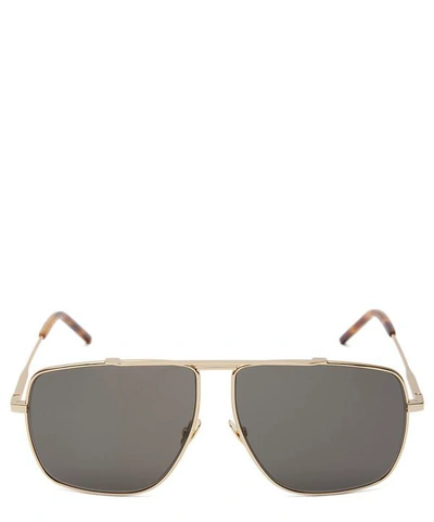 Shop Saint Laurent Oversized Square Sunglasses In Gold