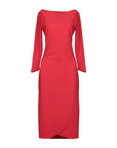 Shop Chiara Boni La Petite Robe Midi Dress In Red