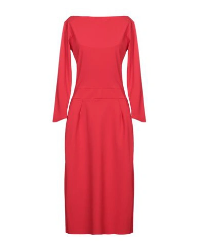 Shop Chiara Boni La Petite Robe Midi Dress In Red
