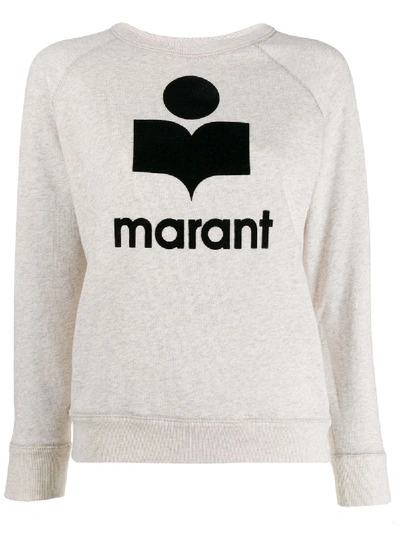 Shop Isabel Marant Étoile Logo Embroidered Sweater In Neutrals