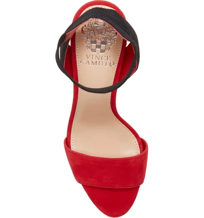 Shop Vince Camuto Citriana Sandal In Glamour Red/ Suede