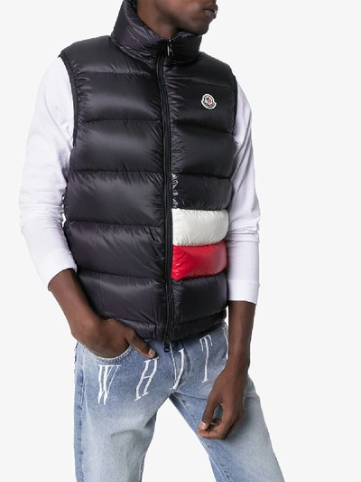 Shop Moncler Sovex Padded Gilet In Blue