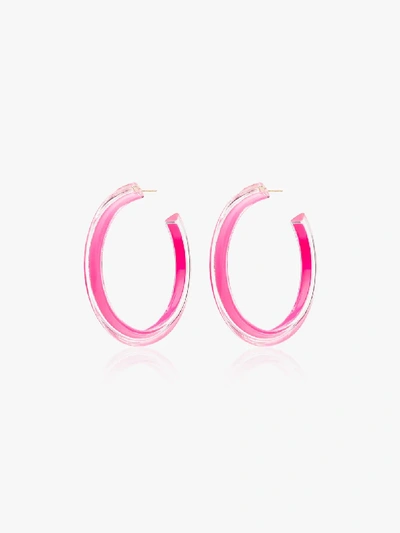 Shop Alison Lou Pink Jelly Hoop Earrings