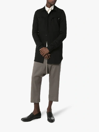 Shop Rick Owens Larry Office Shirt In Black