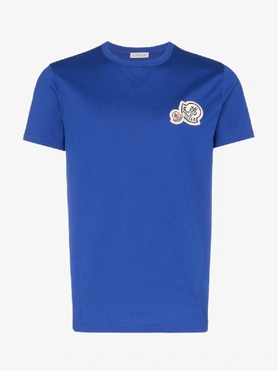 Shop Moncler Sd Logo T-shirt In Blue