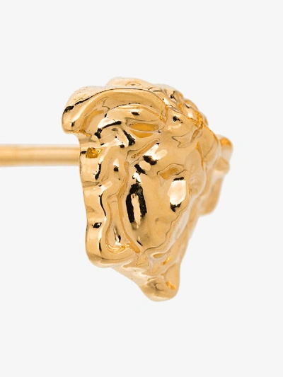 Shop Versace Gold Tone Medusa Head Earrings