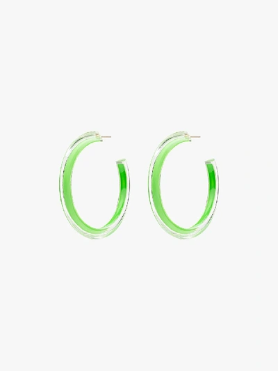 Shop Alison Lou Green Small Jelly Hoop Earrings