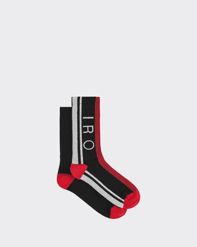 Shop Iro Stripy Socks In Red