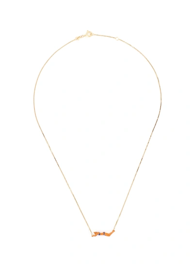 Shop Aliita 'nadadora Completo' Swimmer Pendant 9k Yellow Gold Necklace In Metallic