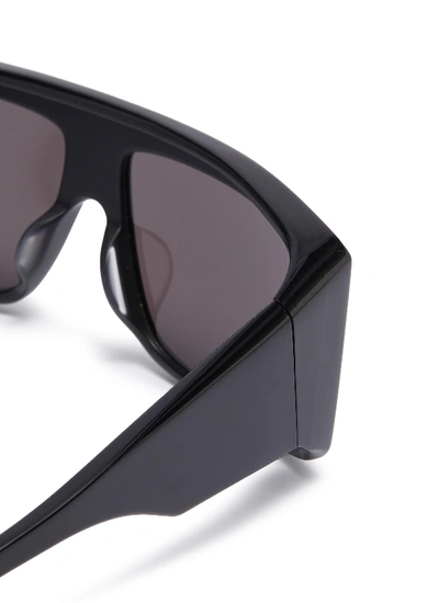 Shop Balenciaga Acetate Oversized Square Sunglasses In Black