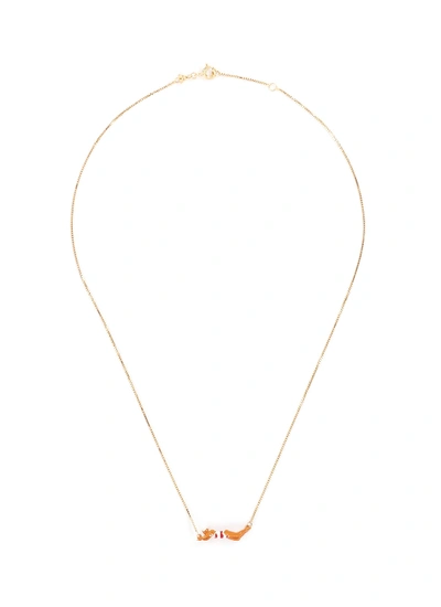 Shop Aliita 'nadadora Completo' Swimmer Pendant 9k Yellow Gold Necklace In Metallic