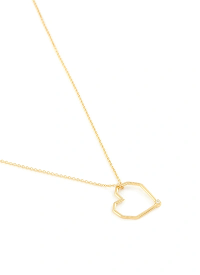 Shop Aliita 'corazon' Diamond Heart Pendant 9k Yellow Gold Necklace