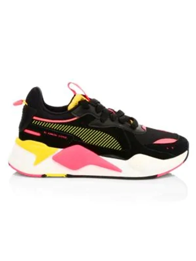 Shop Puma Women's Rs-x Reinvent Suede Sneakers In  Black
