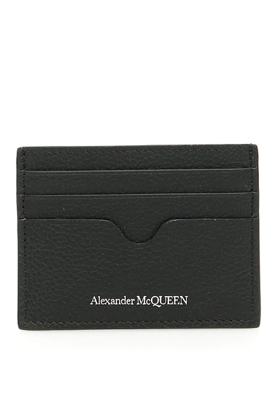 Shop Alexander Mcqueen Logo Cardholder In Black (black)