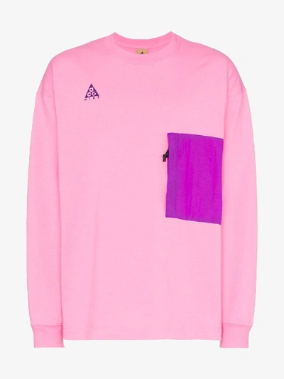 Shop Nike Acg Long-sleeve Top In Pink