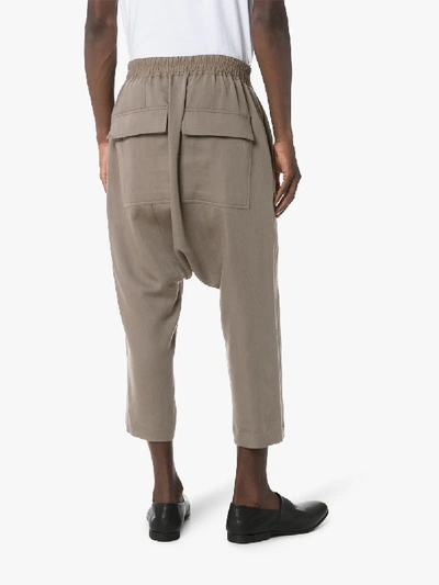 Shop Rick Owens Drop-crotch Trousers In Grey