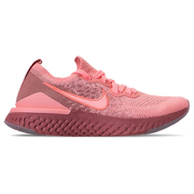 Shop Nike Women's Epic React Flyknit 2 Running Shoes In Pink