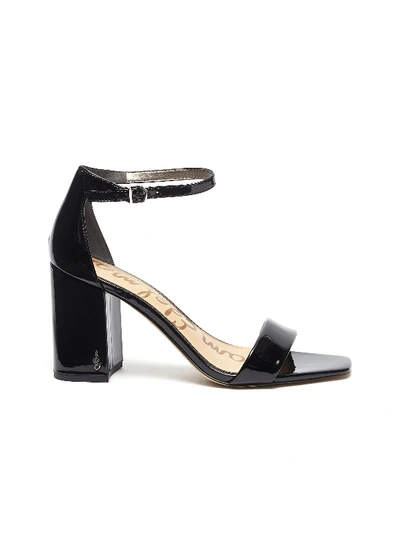 Shop Sam Edelman 'daniella' Ankle Strap Patent Sandals In Black