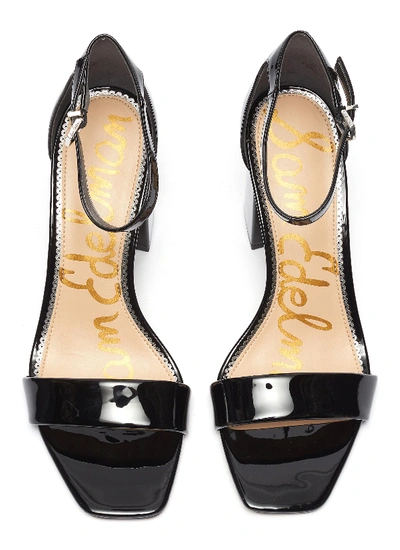 Shop Sam Edelman 'daniella' Ankle Strap Patent Sandals In Black