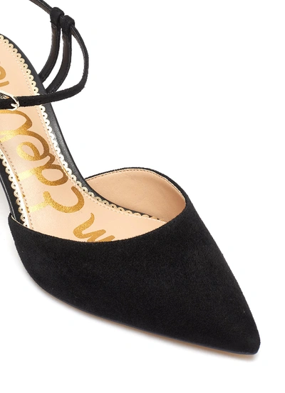 Shop Sam Edelman 'javin' Ankle Strap Suede Pumps In Black