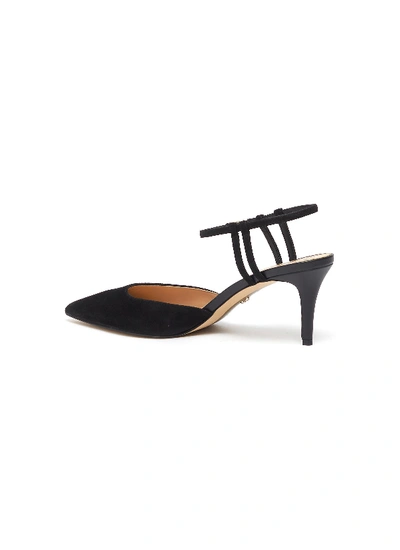 Shop Sam Edelman 'javin' Ankle Strap Suede Pumps In Black