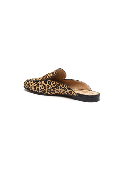 Shop Sam Edelman 'linnie' Leopard Print Horsebit Cow Hair Loafer Slides In Mini Leopard Brahma